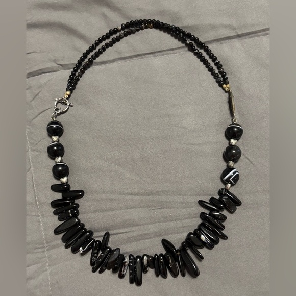 Handmade Jewelry - Elegant Black Beaded Necklace